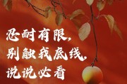 忍耐是有限度的的句子（忍耐的经典话）